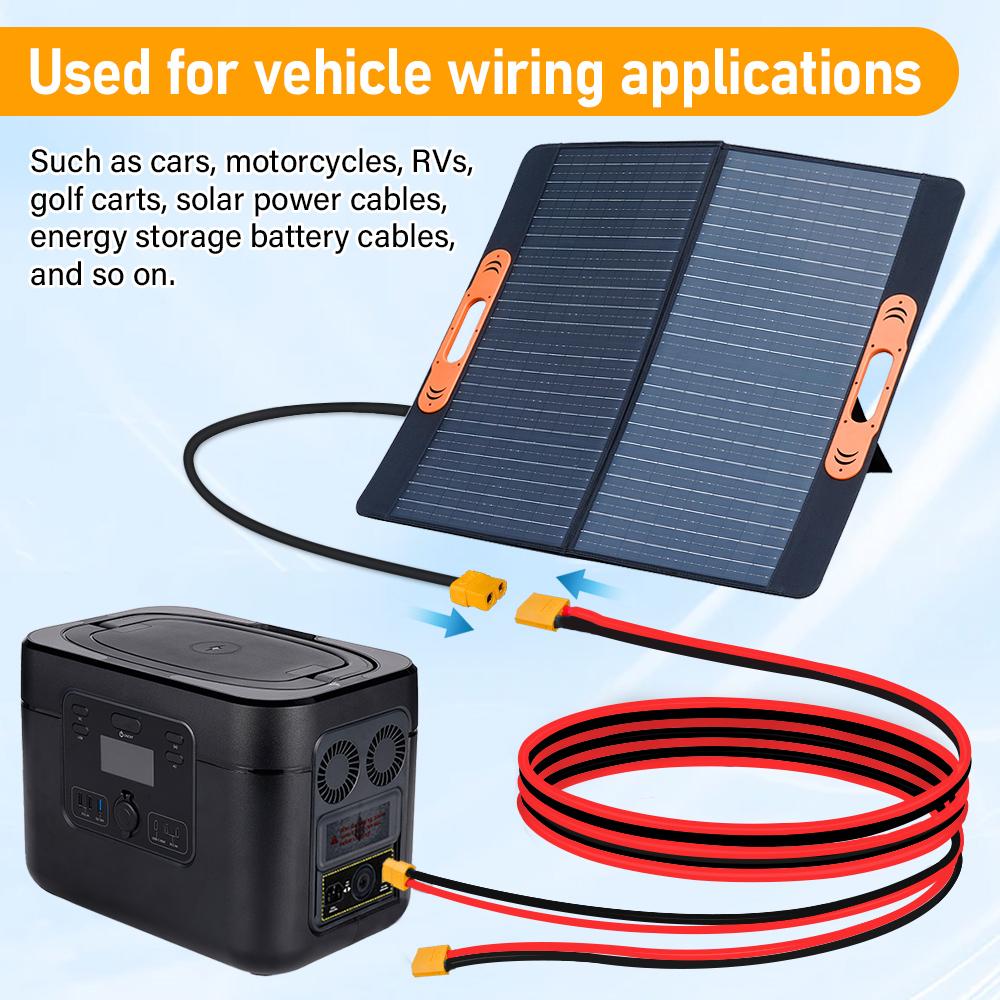 50cm 16AWG XT60 Male to Female Plug Extending Wire Dual Extension Y Splitter 3-Way Cable Adapter Convertor Battery Power Connect