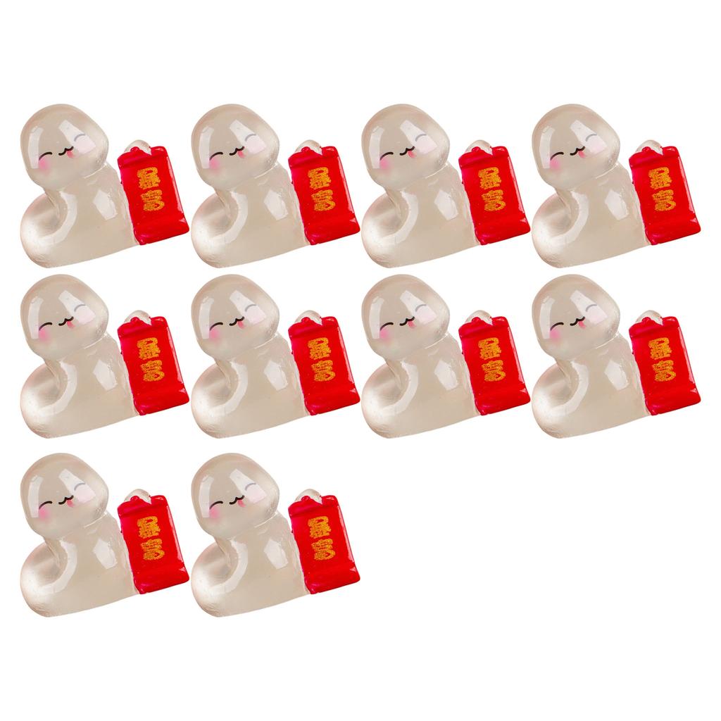 10Pcs Luminouses Snake Cartoon Glowing in Dark Snake Miniatures Bedroom & Living Room Decoration