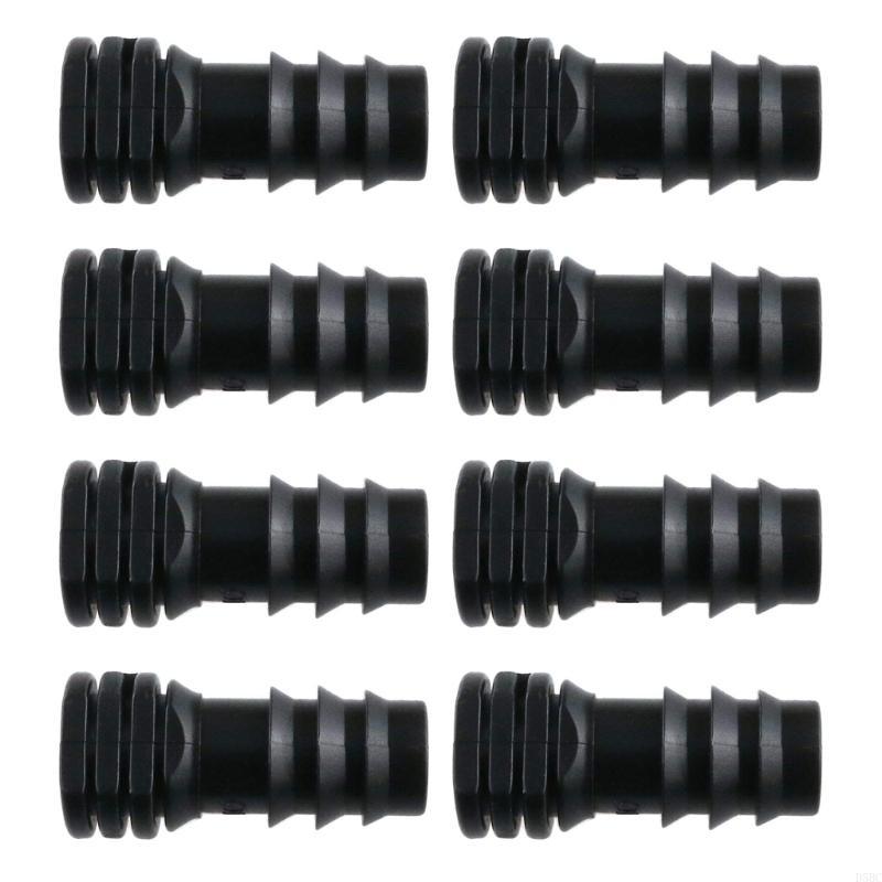 8Pcs Drip Irrigation Straight Fittings Barbed Locking Butt Joint Connectors 16mm Drip Tape Tubing Sprinkler Systems