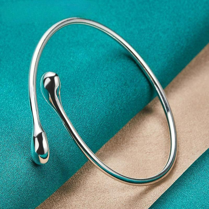 Silver Water Drop Adjustable Bracelet Bangles For Women Fashion Jewelry