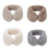 Fashion Plush Neck Warmer With Magnetic Closure Easy To Wear Soft Furry Scarf For Outdoor Activity Women Girl Neckwear