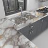40Cm Marble Self-Adhesive Oil Fume Sticker Oil Resistant Mold Proof Kitchen Background Home Ornament Water-Repellent Wall Decals