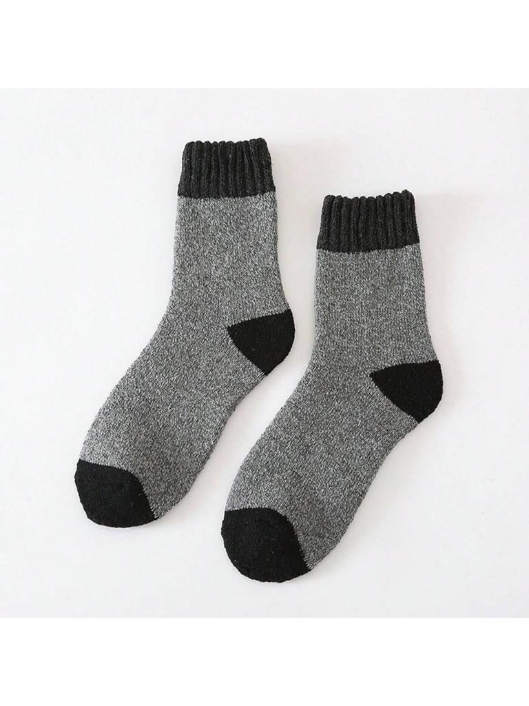 Wool Socks Men Thick Winter Cashmere Vintage Harajuku Style Long Warm Sock Comfortable Male Husband Gift
