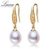 Wedding Freshwater Pearl Earring For Women,Real Gold Plated Natural Pearl Earring Fine Jewelry Gift