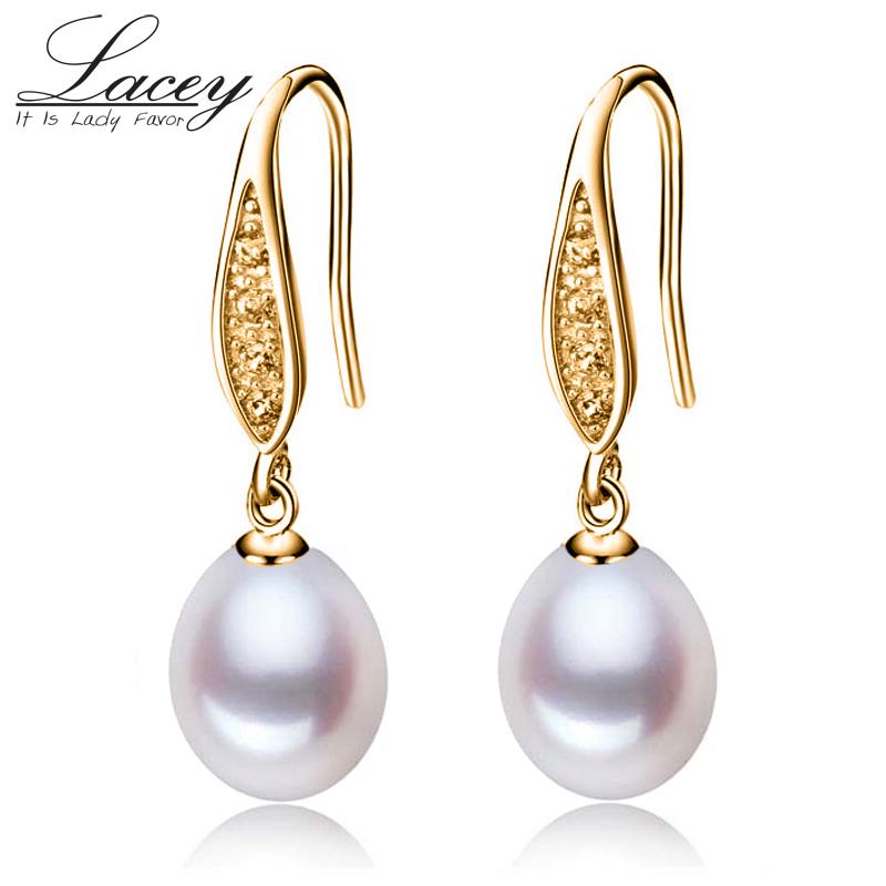 Wedding Freshwater Pearl Earring For Women,Real Gold Plated Natural Pearl Earring Fine Jewelry Gift
