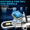 2 Stück H7 H4 LED-Scheinwerferlampen Canbus 30000LM 100W U-förmiges Kupferrohr Autolicht Turbo H11 9005 HB3 Scheinwerfer 6500K Weiß 12V Mit Lüfter
