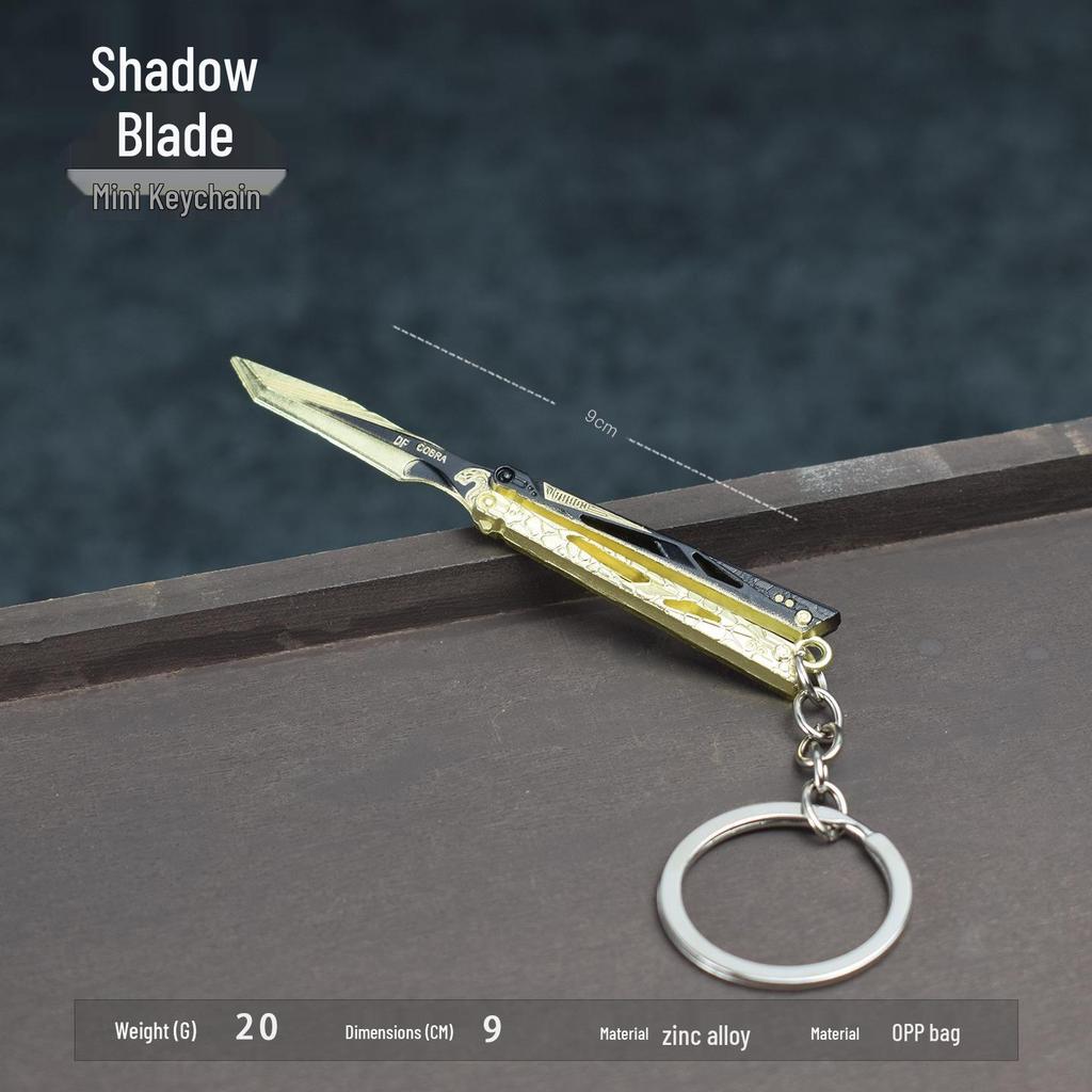 Mini Metal Shadow Blade Keychain Ornament Toy