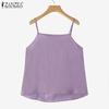 ZANZEA Women Summer Casual Straps Slip Camisoles