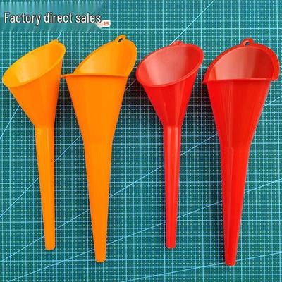 Extended Fuel Funnel for Gasoline & Engine Oil - Long Plastic Spout for Car & Motorcycle Use