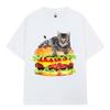 Hamburger Funny Cat Funny Meme TShirt Unisex Women Casual Fashion Vintage T Shirts Summer Cotton Oversized Short Sleeve Tshirts