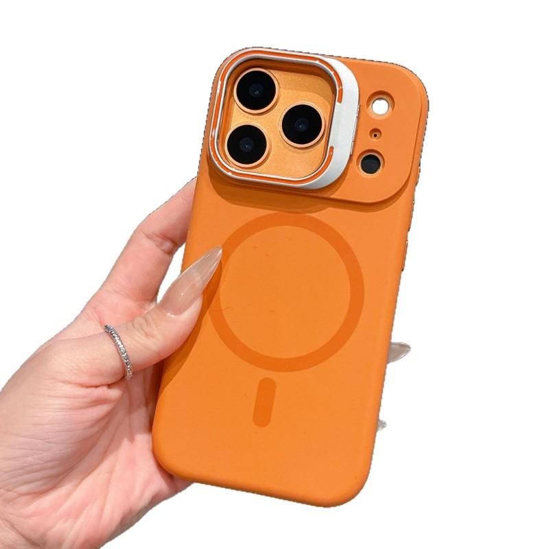 Liquid Silicone Magnetic Phone Case With Stand IPhone 18 Pro Max 17 Shockproof Protective Cover