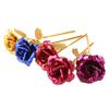 Gold Rose 24K Gold Leaf Rose Simulation Bouquet Creative Christmas Valentine's Day Birthday Gift Factory Wholesale Purple Flower + Purple Box Set
