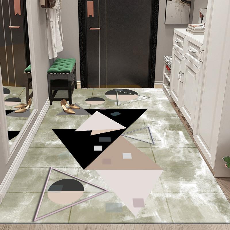 Nordic Style Floor Mat Door Mat Home Bedroom Living Room Bathroom Non-slip Absorbent Machine Washable Carpet Mat