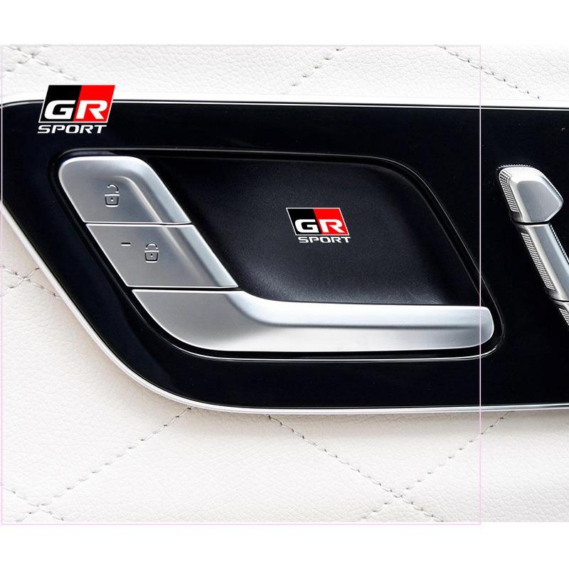 New Car Logo Car Interior Sticker Central Control Decals Emblem Badge for Toyota TRD GR Yaris Camry Racing Logo Corolla Chr Avensis