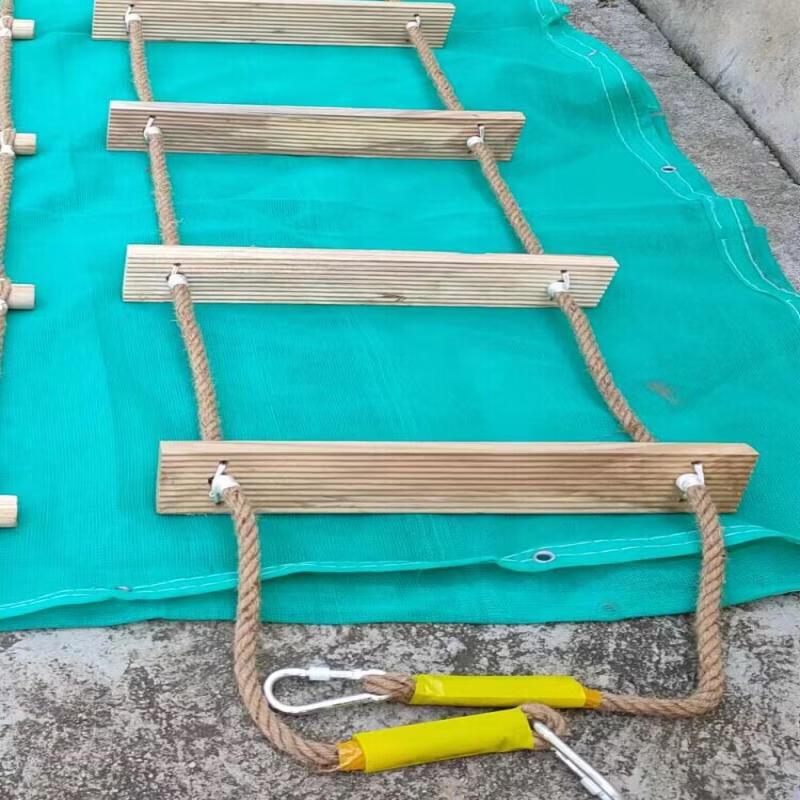 Emergency Fire Escape Wooden Rope Ladder