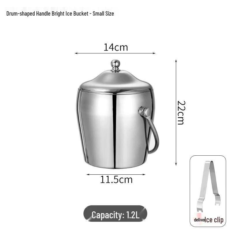 Double-Walled Stainless Steel Insulated Ice Bucket