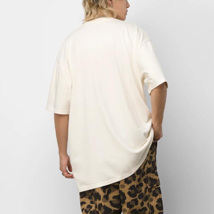 Vans Ss22 Leopardenmuster Einfarbig Rundhalsausschnitt Kurzarm T-Shirt Unisex Oberteile Beige VN0A7PJV3KS