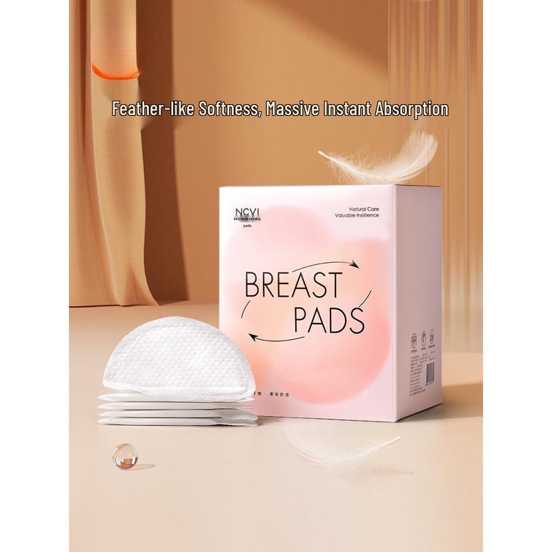 Ultra-Thin Disposable Breast Pads - 100 Pack: Anti-Overflow Nipple Covers for Postpartum Breastfeeding