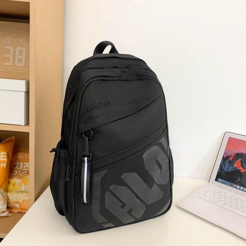 

Schoolbag Boys High School Students Large Capacity Good-looking New Arrival Backpack Casual Minimalist American Fashion Trendy Backpack Black