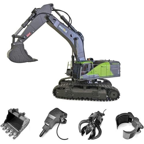 Yitong Radio-Controlled Excavator, September 2020 Model, Alloy Edition, RC Excavator, 2.4GHz Wireless, 22-Channel Power Shovel, Swivel, Equipped with