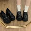 Japanese Jk Platform Thick Heel Black One-pedal Loafers French Retro High Heels Women's 2025 Autumn New Models