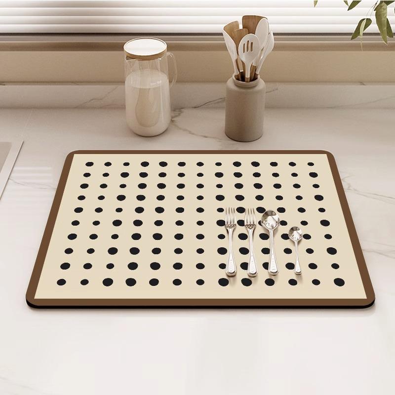 

Супервпитывающий Противоскользящий Геометрический Узор Резиновый Диатомитовый Коврик для Сушки - Прочный Быстросохнущий Коврик для Столешницы Кухни и Ванной 40 * 50cm