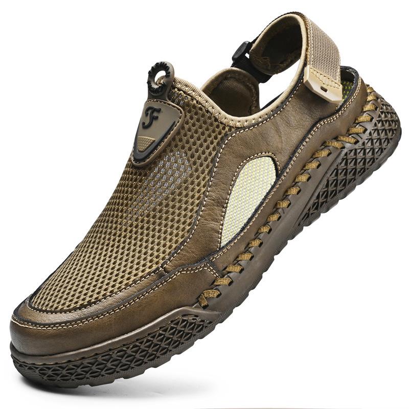Men s 2025 Summer Breathable Water Crossing Sandals - Versatile Beach & Mesh Shoes 46