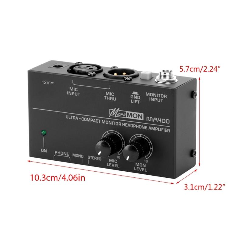 Headphone Amplifier Mixer with Highly Power Headphone Output Perfect for Performers On Stage Low Noise Sound Amplifier
