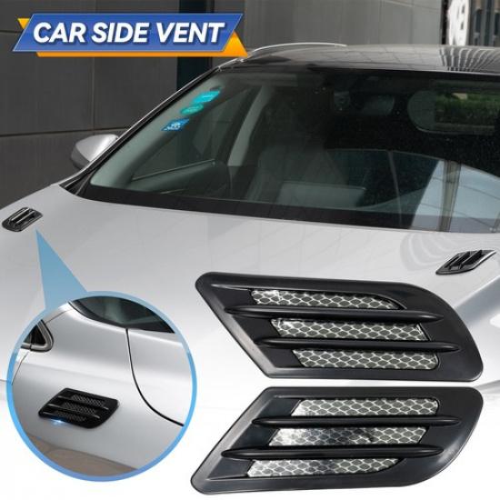 Car Air Flow Fender Side Intake Vent Decor Decoration Sticker Grille Universal.