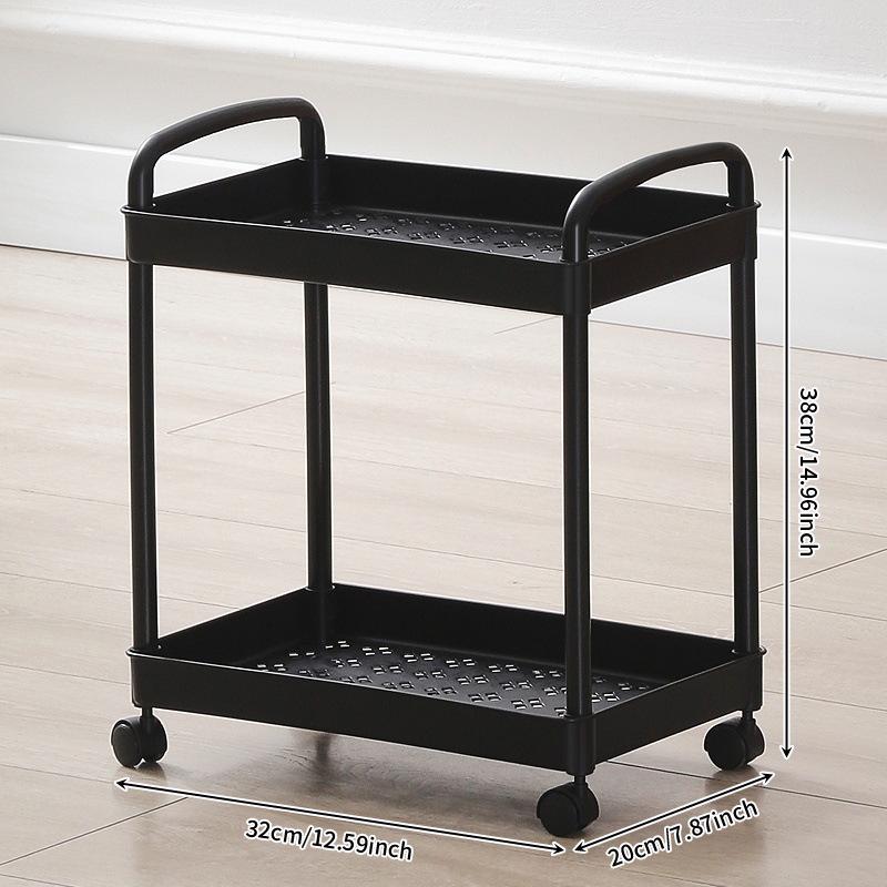 Compact Multi-layer Movable Storage Rack for Bathroom and Snacks