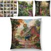 Elegant Cotton Linen Cushion Cover With Invisible Zipper For Easy Cleaning