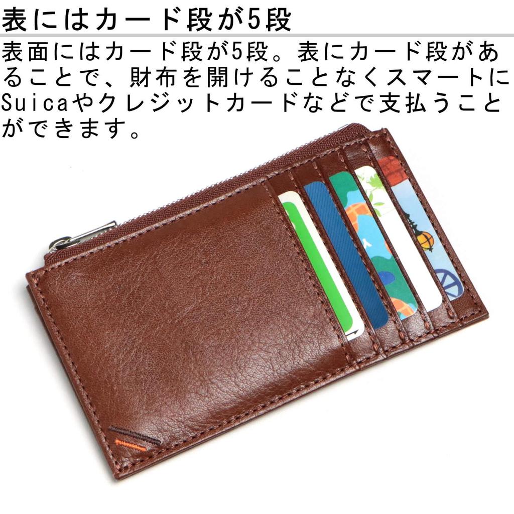 Leather Craftsman Dualline (Dualline) Slim Wallet, Coin Purse, Credit Card Case, Men's Genuine Tochigi Leather Fragment Case DU021 CA (Caramel)