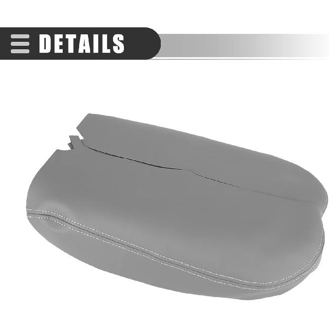 Motoforti Car Armrest Cover Pad, Center Console Cover, for Acura MDX 2007-2013, Microfiber Leather, Gray, 1 Pair