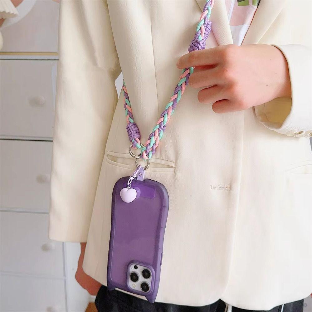 Nylon DIY Phone Crossbody Chain Long Mobile Phone Lanyard Phone Hanging Chain Car Key Accessories