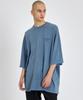 Attention Row Fuse Big Oversized Pigment Short Sleeve T-Shirt (Navy)