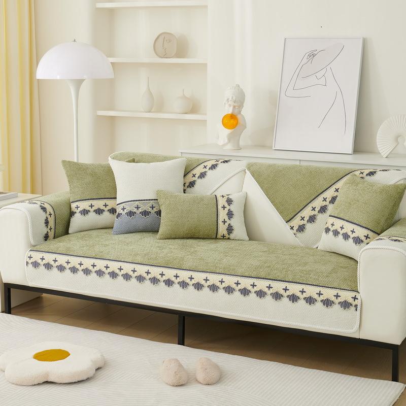 Žinylková krajka Polštář na pohovku Čtyři roční období Univerzální Lehký luxus Moderní Barevně sladěný Protiskluzový Potah na opěradlo a područky pohovky