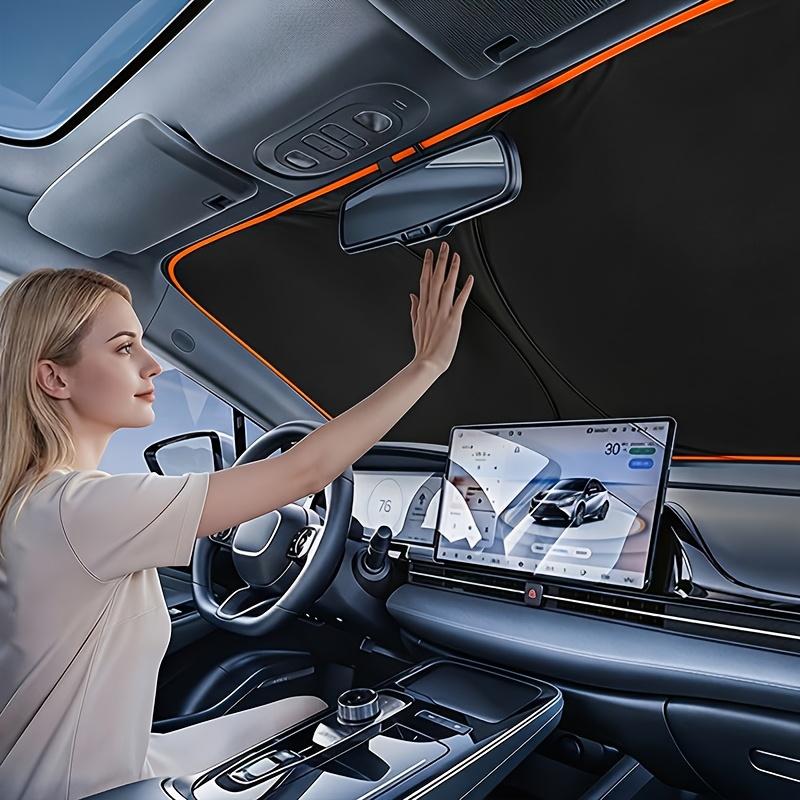 2026 New Portable Thermal Insulation Sunshade, One-Piece Car Sun Visor, Is a Titanium Silver Upgraded Thickened Sunshade Specially Designed