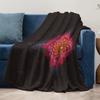 Irregular Geometric Pattern Blanket Abstract Red Floral Design Throw Blanket Home Decor Bed Sofa Cover Gift