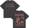 2026 Rapper Shakira Trendy Double Sided Print Tees Fashion Crewneck T-shirt Hipster Mens Gothic Casual Y2K Cozy Short Sleeve Tshrit