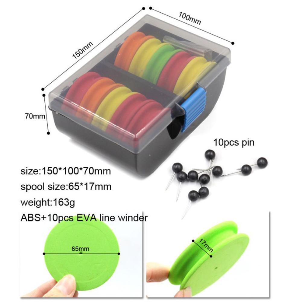 BOX Fishing Line Winder EVA Foam Rig Winder EVA WINDERS RIG 20pcs ABS+EVA