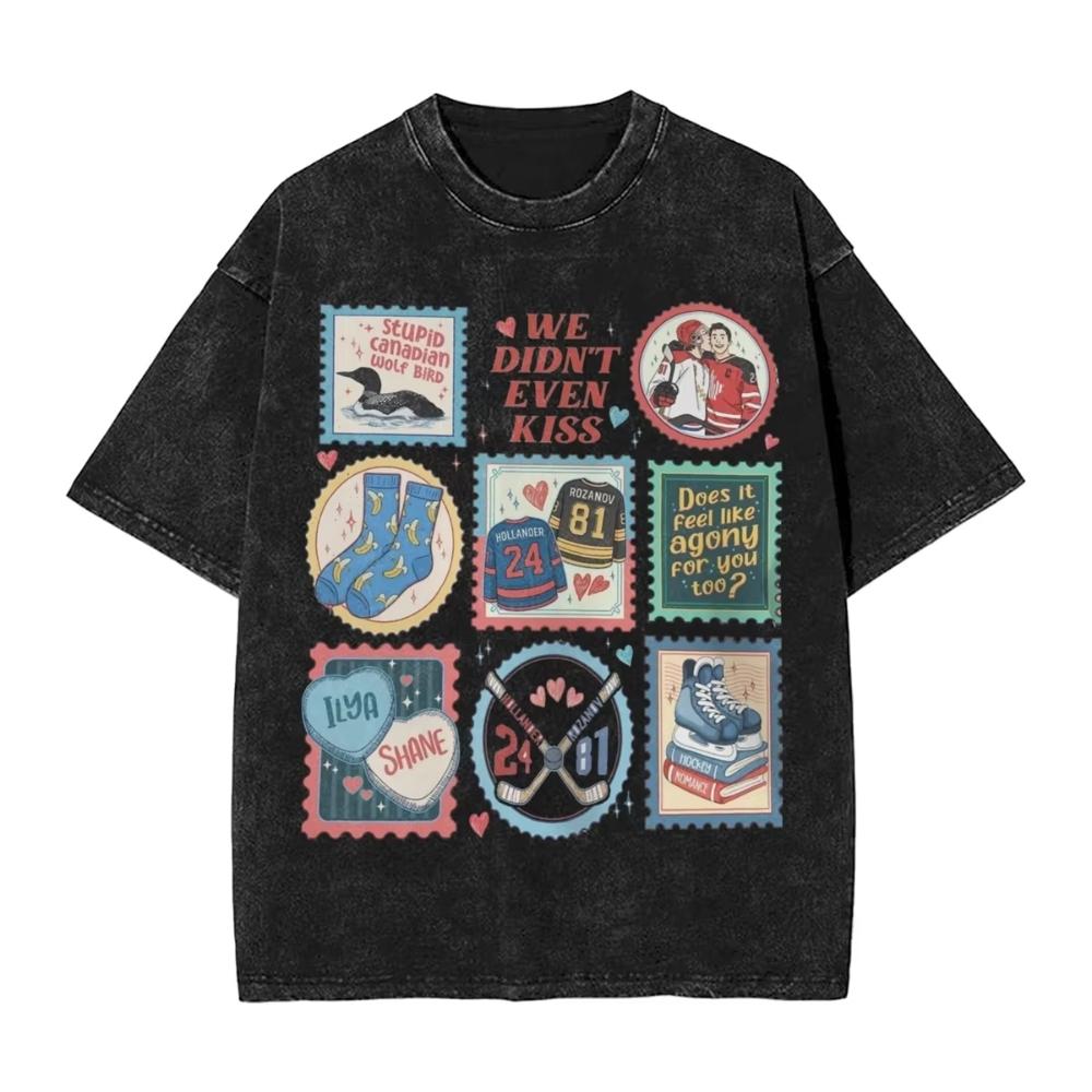 Washed T Shirts Heated Rivalry Ilya Rozanov TShirts Harajuku Connor Storrie Streetwear Cotton Graphic Tops Tops Tees Men Women