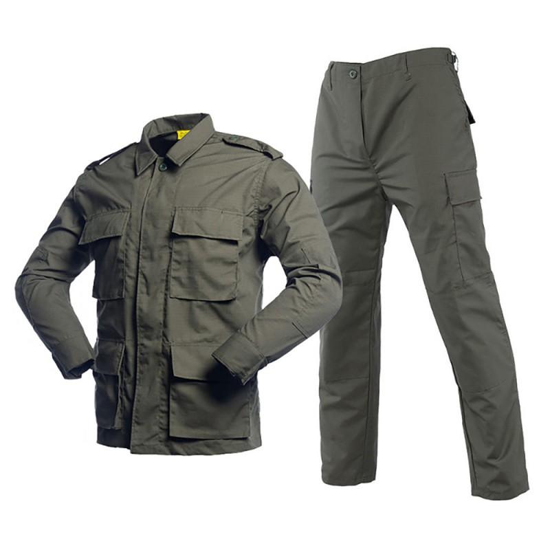 Set Uniforme Tattica BDU Mimetica da Uomo Maglia da Combattimento Pantaloni Stile Militare per Esterno Escursionismo Campeggio Allenamento