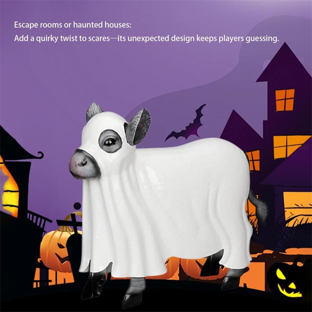 Spooky Metal Cow Statue,Halloweens Yard Decoration Prop ,Host Cow Decor,CowsStatue, Halloweens Cows Decorations Outdoor SculptureStatue,Hallowe