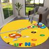M&M's Custom Name Round Area Rug,Carpet Rug for Living Room Bedroom Sofa Playroom Decor,Non-slip Floor Mat