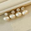 Light Luxury Zircon Stud Sweet Crystal Drop Earrings Simple Pearl Studs  Women