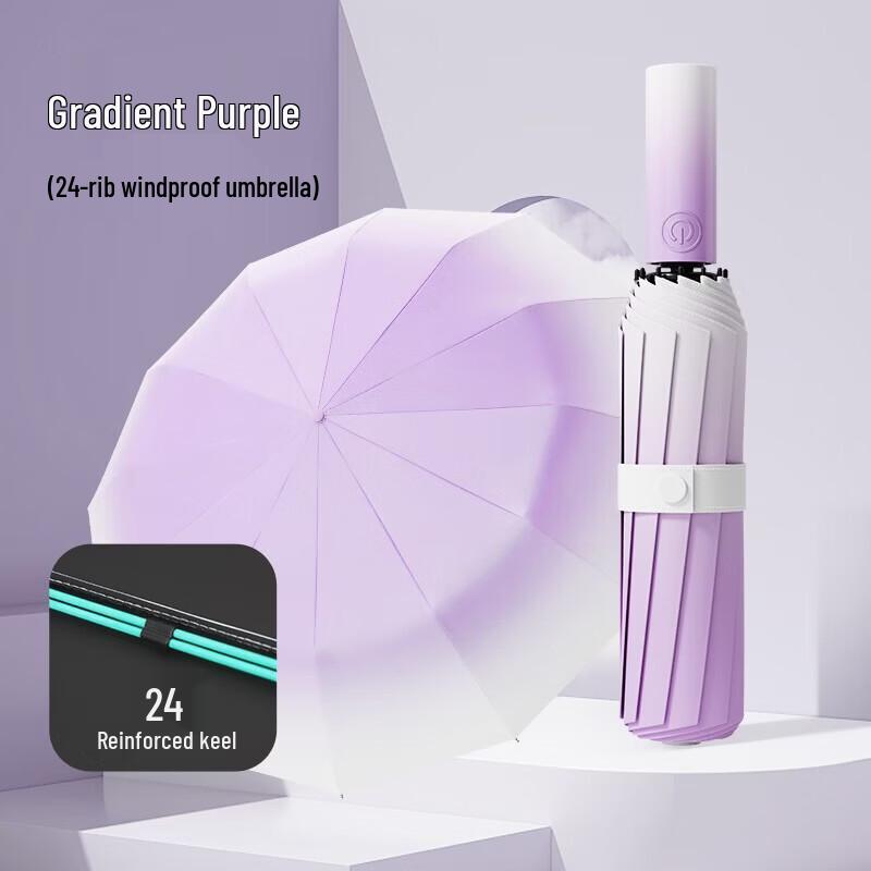 Red Leaf Automatic UV Protection Umbrella