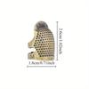 4PCS Sewing Thimble Vintage Finger Protector Antique Long Nail Thimble for Needlework Embroidery Tool Accessories