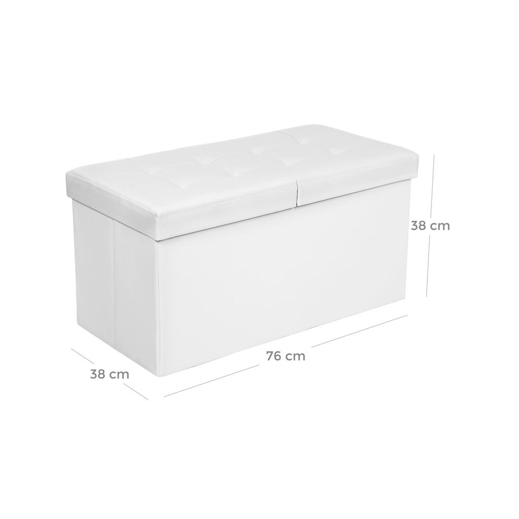 SONGMICS 300KG PU Leather + Foam Folding Seat Chest with Storage Space