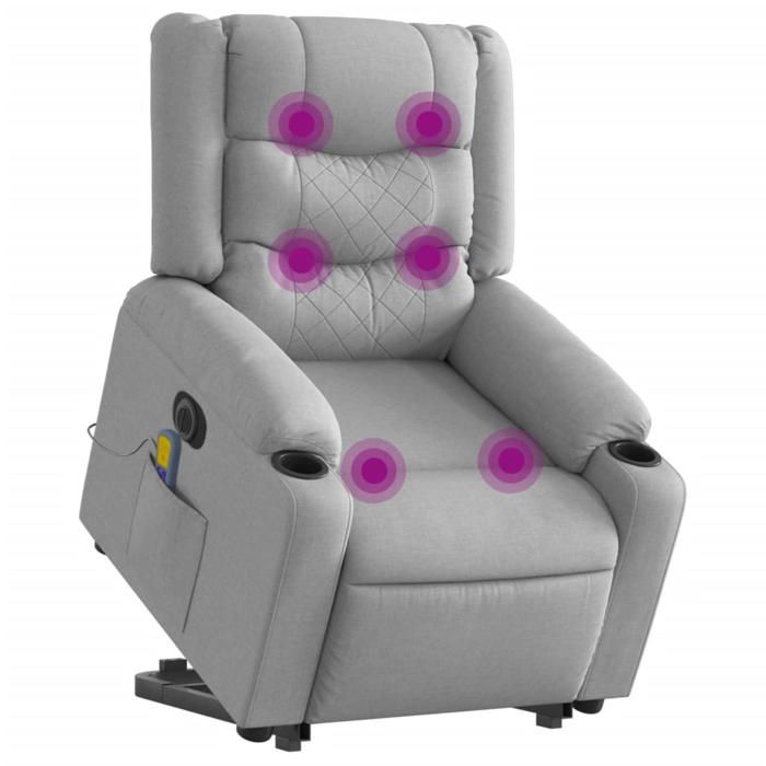 VidaXL Electric Massage Recliner, Relaxation Chair with Adjustable Backrest and Footrest, Salon Seat 3206582