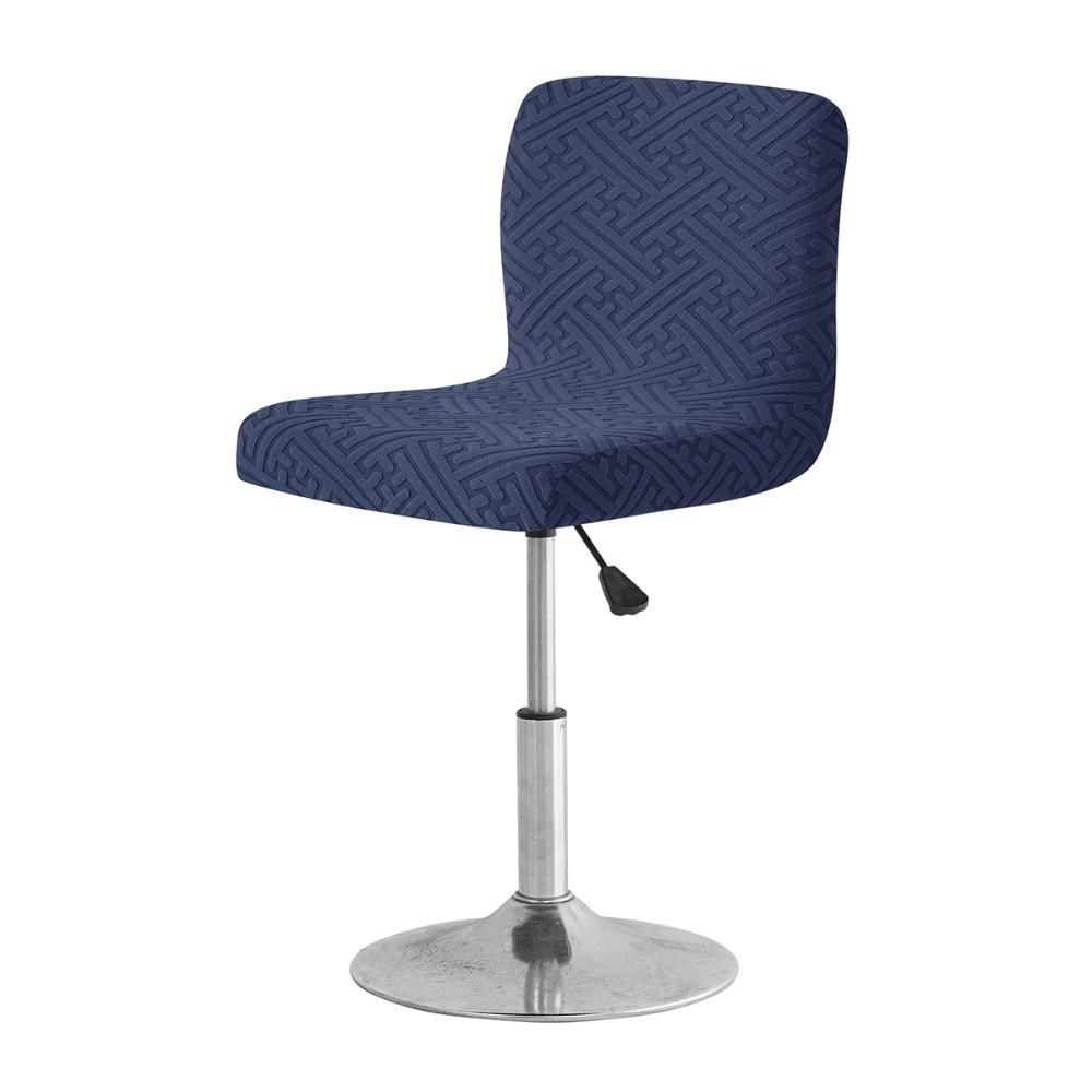 Fashion Short Back Jacquard Bar Chair Cover Elastic Stretch Bar Stool Seat Covers Solid Color Seat Chair Cover Banquet Dining
